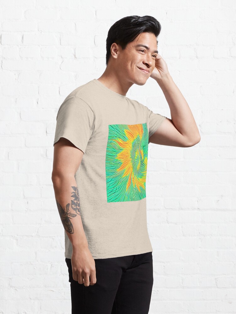 Alternate view of Abstract sunflower | Energy exchange Classic T-Shirt