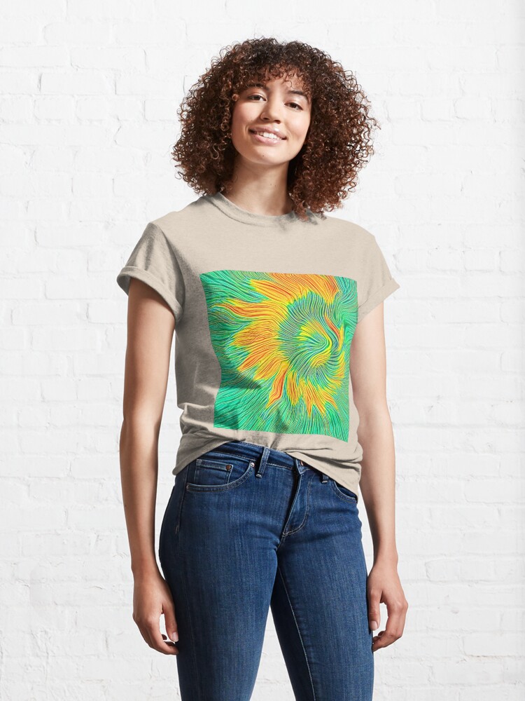 Alternate view of Abstract sunflower | Energy exchange Classic T-Shirt