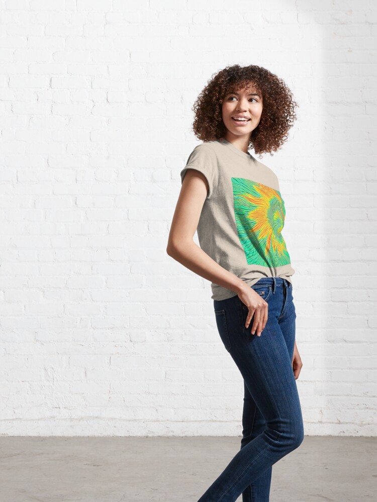 Alternate view of Abstract sunflower | Energy exchange Classic T-Shirt
