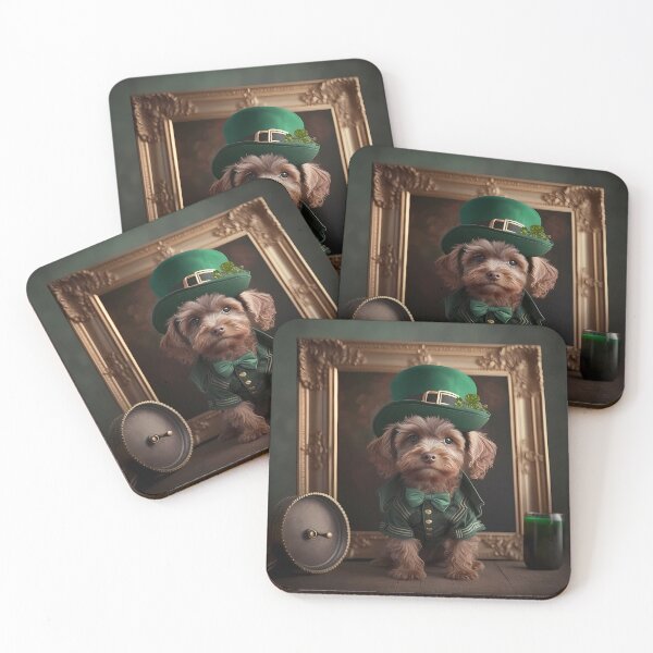 Item preview, Retro Stickers Yorkshire Terrier Dog breed. Funny Irish Leprechaun. Saint Patrick Good luck. Good luck vibes. Sticker packs  designed and sold by Anastasiia Yurevych.