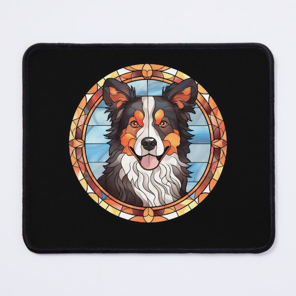 Item preview, Border Collie Dog Owner Stained Glass Full Face Art Design designed and sold by fantasticdesign.