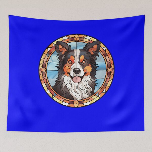 Item preview, Border Collie Dog Owner Stained Glass Full Face Art Design designed and sold by fantasticdesign.