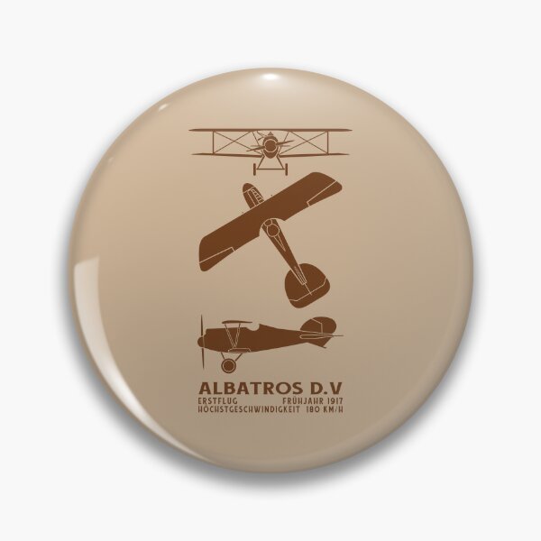 Item preview, Albatros D.V German WW1 Biplane Silhouette Infographic Diagrams designed and sold by MilitaryMart.