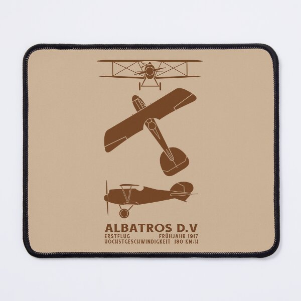 Item preview, Albatros D.V German WW1 Biplane Silhouette Infographic Diagrams designed and sold by MilitaryMart.