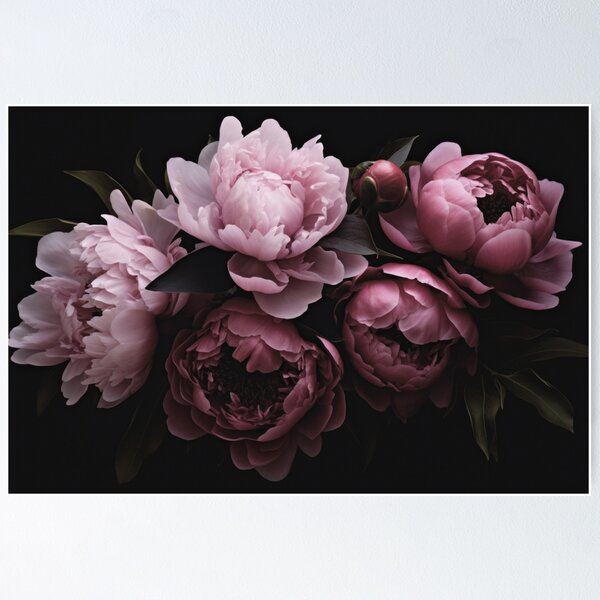 Item preview, Opulent Peonie Flowers Romantic Moody Pink designed and sold by artsandsoul.