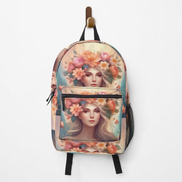 Item preview, Fantasy head of a woman in colorful flowers designed and sold by JaroDesign2023.