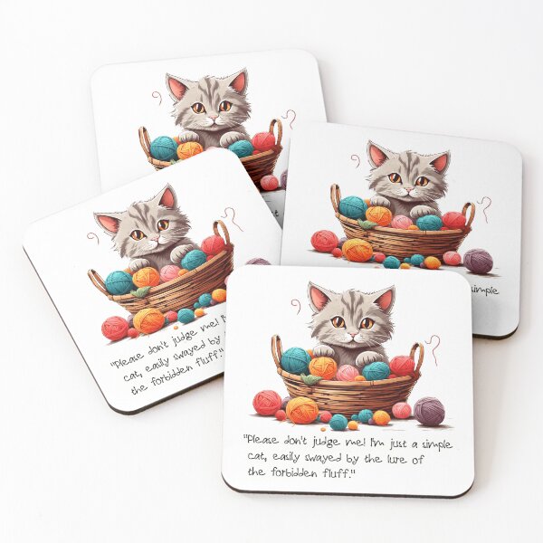 Item preview, "Please don't judge me! I'm just a simple cat, easily swayed by the lure of the forbidden fluff."  designed and sold by HendAhabib.