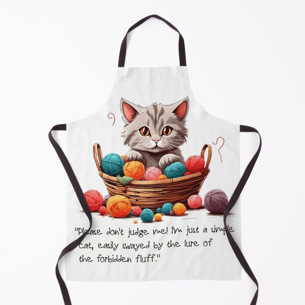 Item preview, "Please don't judge me! I'm just a simple cat, easily swayed by the lure of the forbidden fluff." designed and sold by HendAhabib.