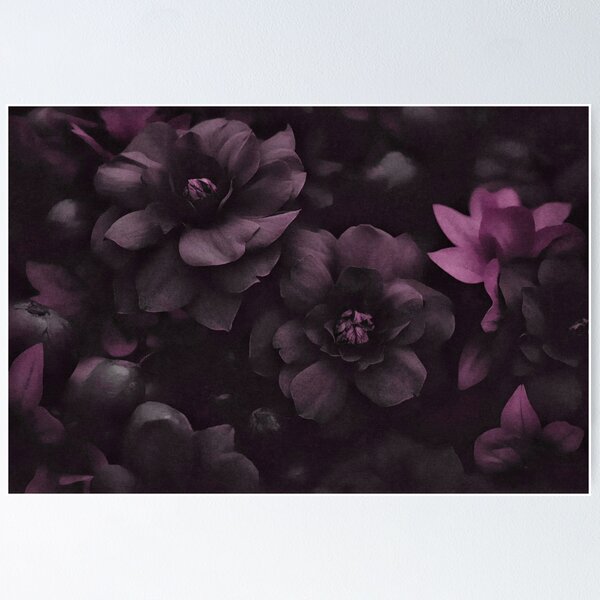 Item preview, Atmospheric Floral Splendor Dark Moody Velveteen Mauve designed and sold by artsandsoul.