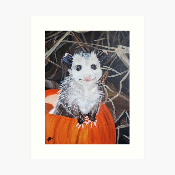 Item preview, Pumpkin Pie, Opossum Painting designed and sold by Joyful Chaos Art.