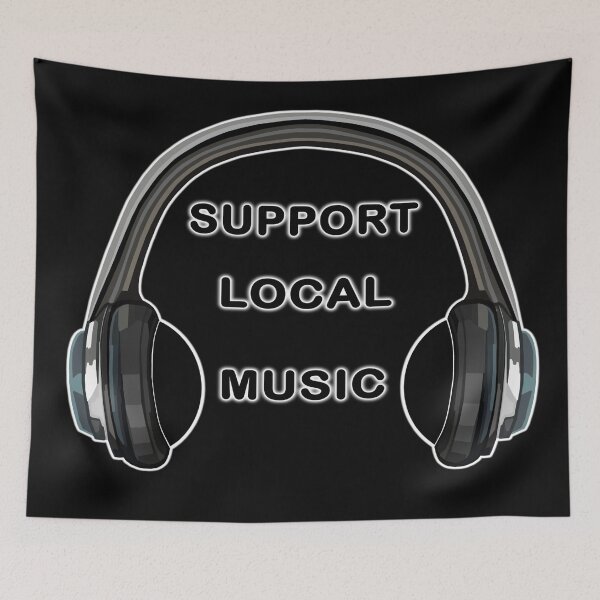 Item preview, Support Local Music Headphones designed and sold by Deborah Camp.