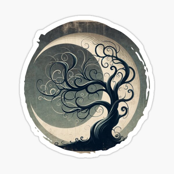 Item preview, „Mystischer Wirbelbaum – abstrakte Naturkunst“ designed and sold by ChromaticBlend.