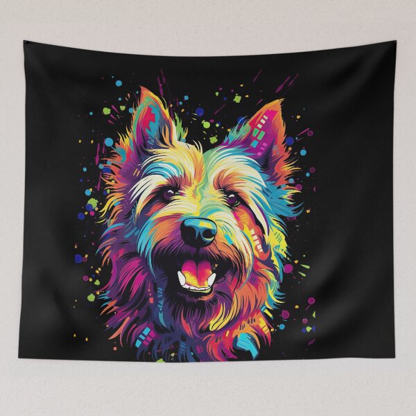 Item preview, colorful Berger Picard dog colorful dogs art painting designed and sold by WallyPink.