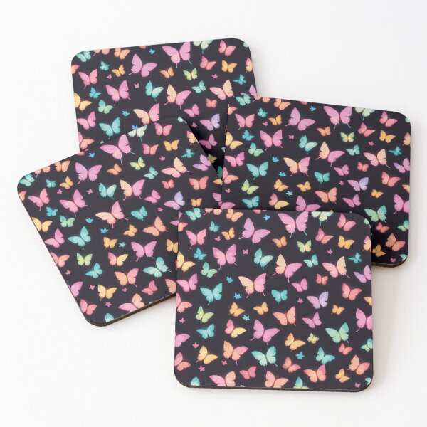 Item preview, Pattern of glowing butterflies designed and sold by Delemore Art.