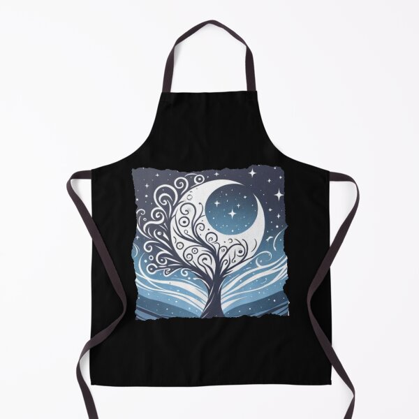 Item preview, "Starry Night Tree - Whimsical Moonlight Cushion Design" designed and sold by ChromaticBlend.