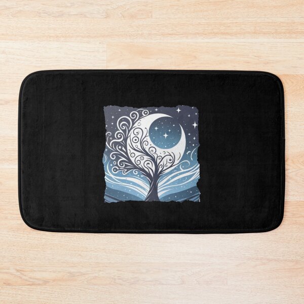 Item preview, "Starry Night Tree - Whimsical Moonlight Cushion Design" designed and sold by ChromaticBlend.