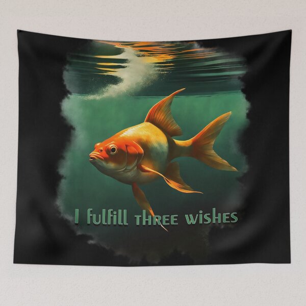 Item preview, GOLD FISH, I fulfill three wishes designed and sold by CrisMor-Art.