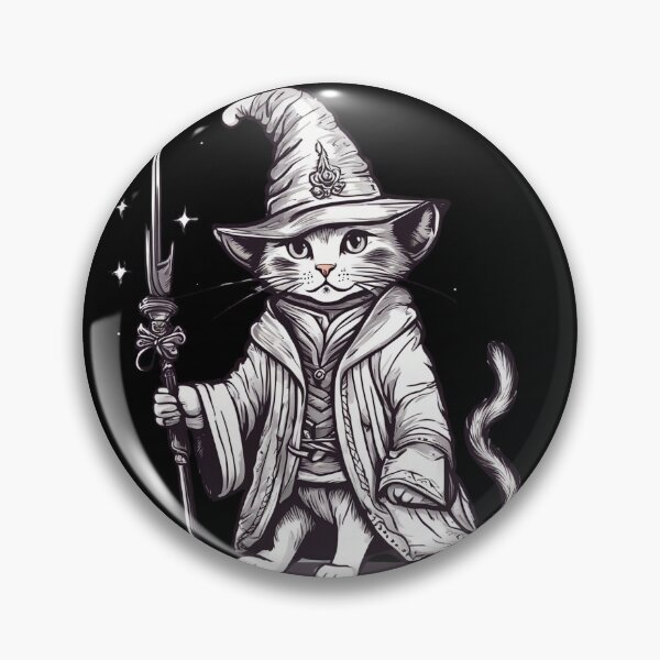 Item preview, Cute White Kitty Cat Feline Wizard designed and sold by LuizSilva1983.