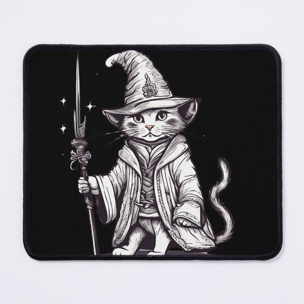 Item preview, Cute White Kitty Cat Feline Wizard designed and sold by LuizSilva1983.