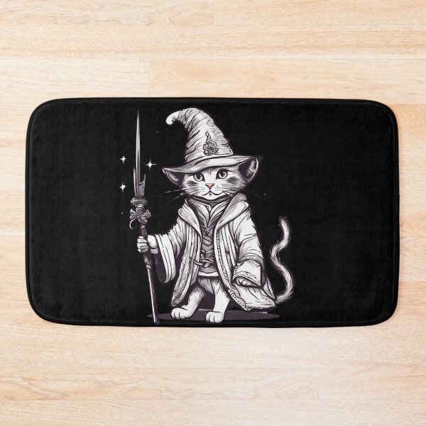 Item preview, Cute White Kitty Cat Feline Wizard designed and sold by LuizSilva1983.