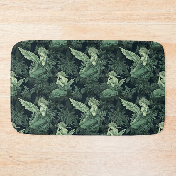 Item preview, Vintage Angels Cannabis Leaves Weed Seamless Pattern designed and sold by MedicatedMedusa.