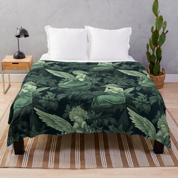 Item preview, Vintage Angels Cannabis Leaves Weed Seamless Pattern designed and sold by MedicatedMedusa.