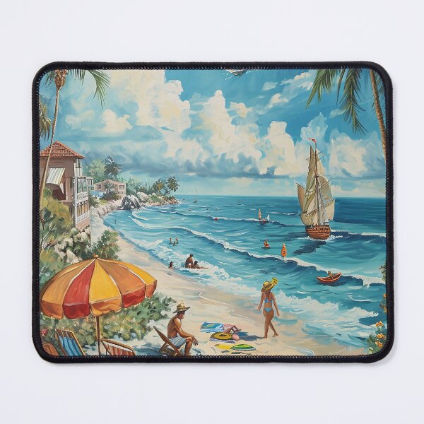 Item preview, Vintage beach art designed and sold by ArtFusion-Shop.