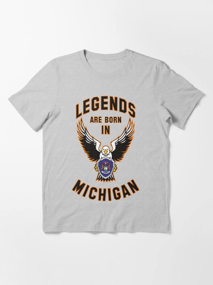 Alternate view of Legends are born in Michigan Essential T-Shirt
