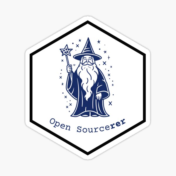 Item preview, Open Sourcerer! Open Source Wizard - Large designed and sold by timmymoose.