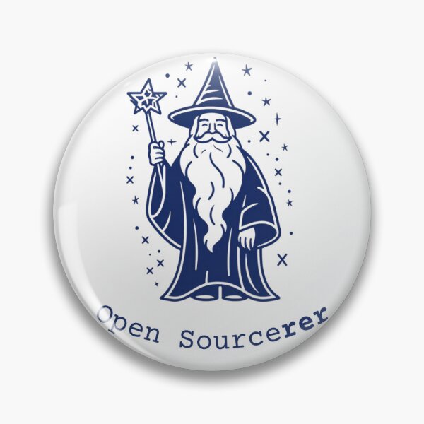 Item preview, Open Sourcerer! Open Source Wizard Sticker designed and sold by timmymoose.