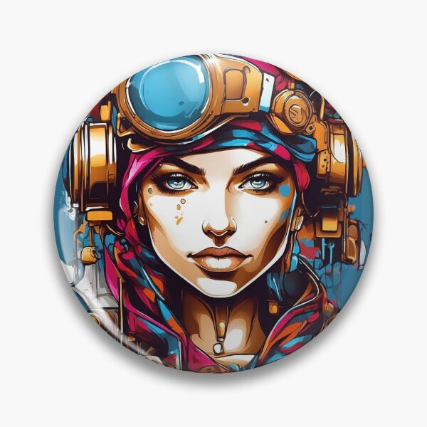 Item preview, Visionary Explorer: Steampunk Adventurer in Technicolor Dreams designed and sold by ArtComixHaven.