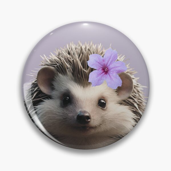 Artikelvorschau, Niedlicher Igel mit lila Blume entworfen und verkauft von LittleGnomad.