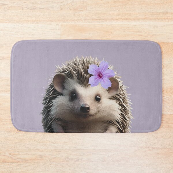 Item preview, Cute Hedgehog With Purple Flower designed and sold by LittleGnomad.