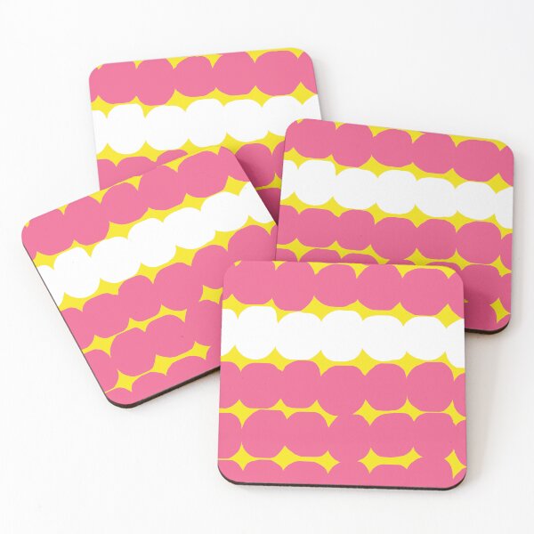 Item preview, Iconic Vintage Bubbly Finnish Pattern in Pink and Yellow designed and sold by Deutschic.