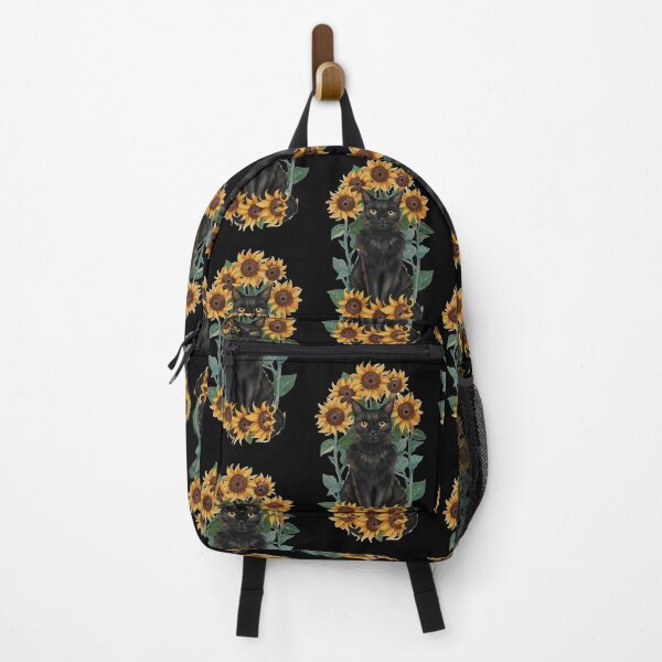 Artikelvorschau, Katze mit Sonnenblumen entworfen und verkauft von CosmicFreedom9.
