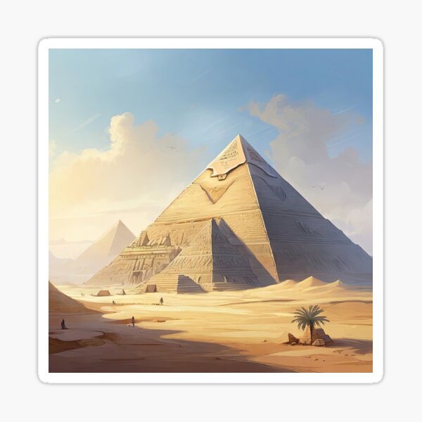 Artikel-Vorschau von Gizeh-Pyramide im Clip-Art-Stil, designt und verkauft von artofuniverse.