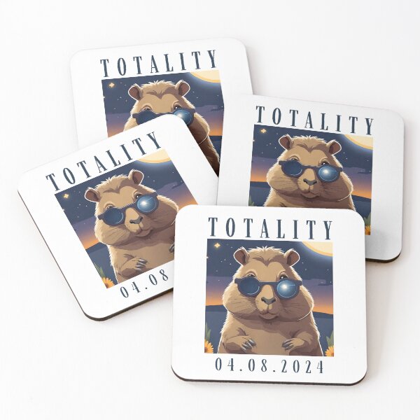 Item preview, Solar Eclipse Watching Capybara Totality April 8, 2024 designed and sold by gillys.