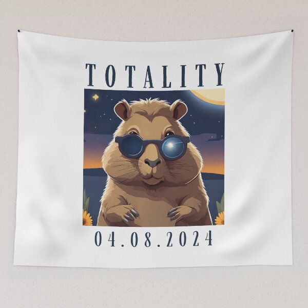 Item preview, Solar Eclipse Watching Capybara Totality April 8, 2024 designed and sold by gillys.