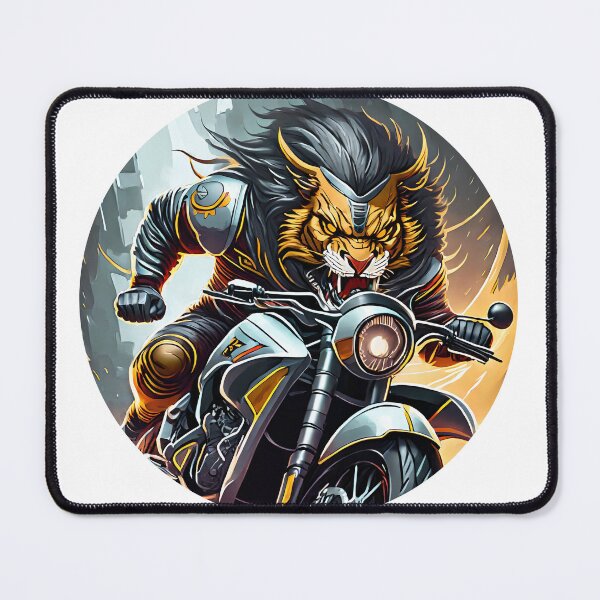 Item preview, Wild Lion on a Motorcycle designed and sold by BADESIGNZZ.