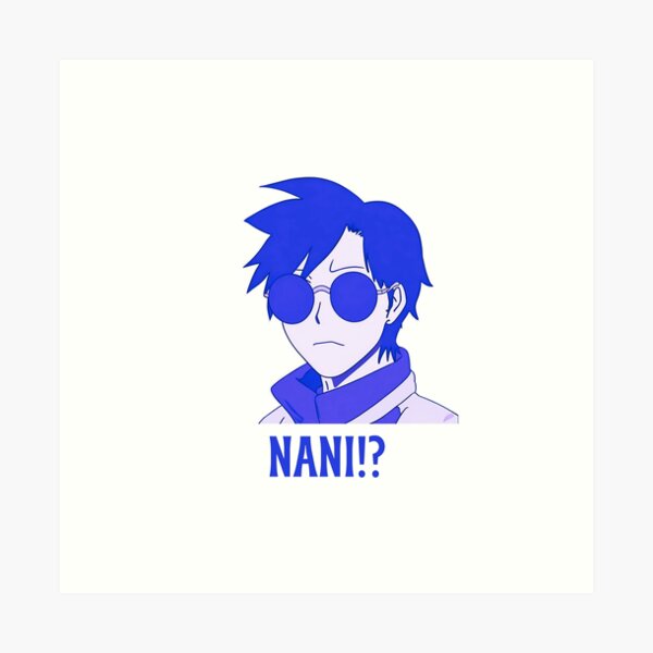 Anime Glasses Meme Art Prints for Sale