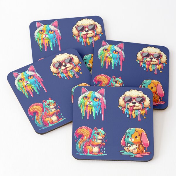 Item preview, Colorful melting animals pack 1 designed and sold by ShreefelDesigns.