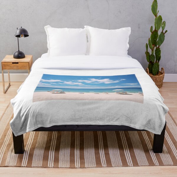 Item preview, A beach with chairs and umbrellas designed and sold by johndesign88.