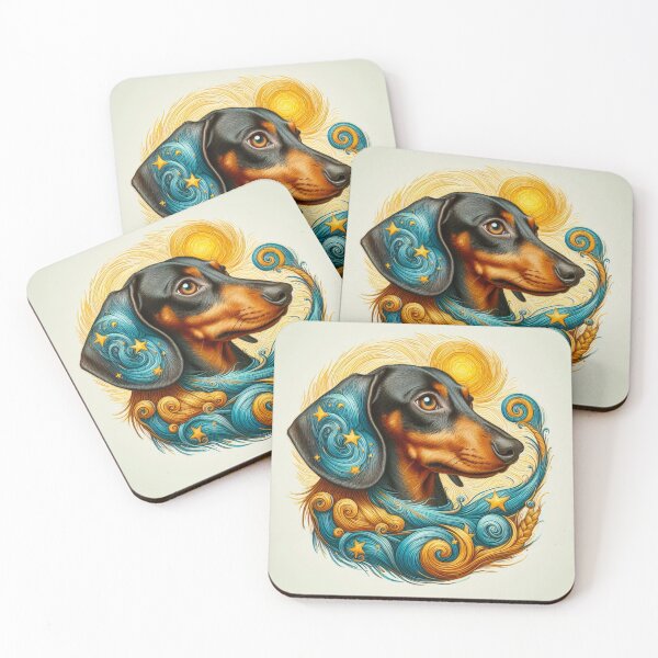Item preview, Dachshund Graphic Art in Vincent Van Gogh Style  designed and sold by Star-Fragment.