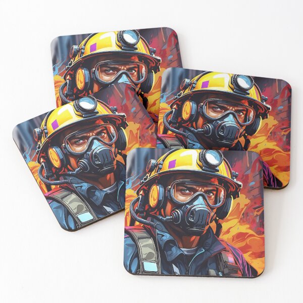 Item preview, Bravery Emboldened: The Firefighter's Unyielding Spirit designed and sold by ArtComixHaven.