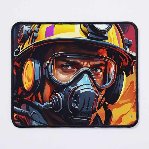 Item preview, Bravery Emboldened: The Firefighter's Unyielding Spirit designed and sold by ArtComixHaven.