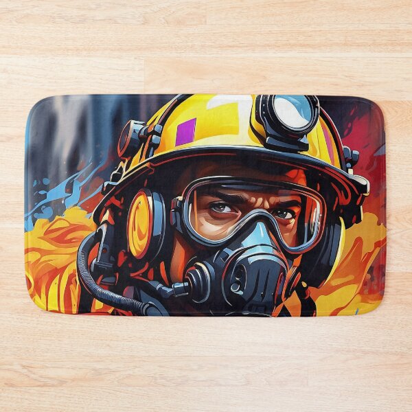 Item preview, Bravery Emboldened: The Firefighter's Unyielding Spirit designed and sold by ArtComixHaven.