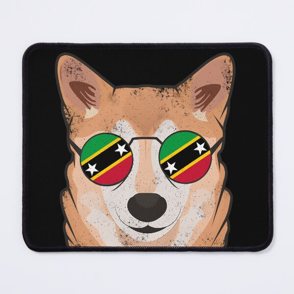 Item preview, Vintage Patriotic Shiba Inu Kittitian Flag designed and sold by feether-store.