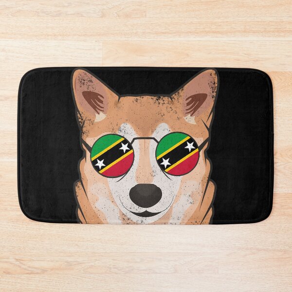 Item preview, Vintage Patriotic Shiba Inu Kittitian Flag designed and sold by feether-store.