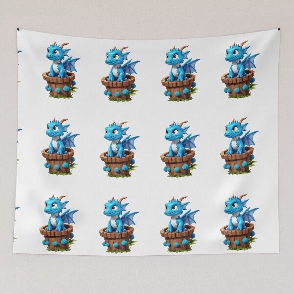 Item preview, Funny blue dragon designed and sold by EightMustangs.