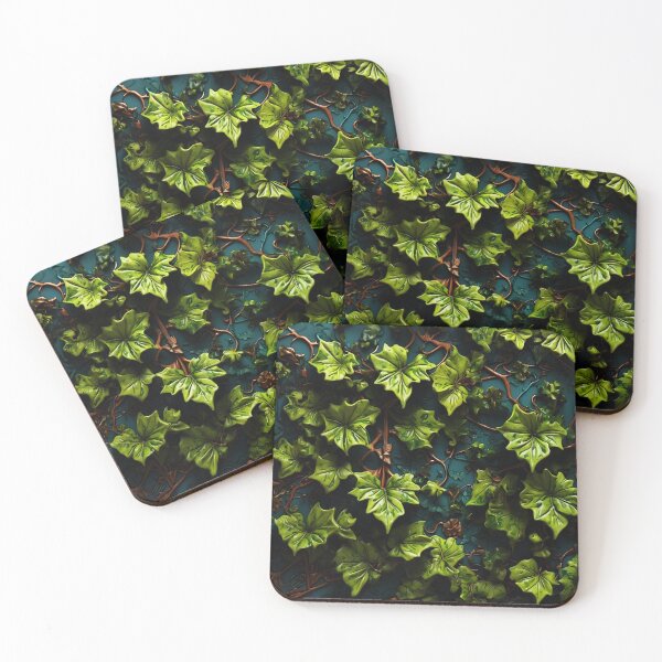 Item preview, Grunge Dark Green Poisonous Ivy Leaves Natural Décor designed and sold by SassyArtistry.